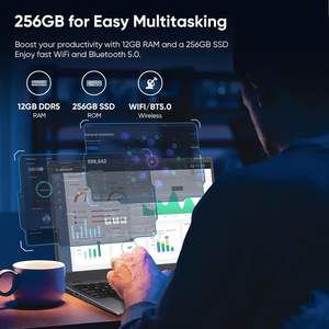 Portátil para Juegos de 15.6 Pulgadas, Procesador N95, 16GB DDR4, 512GB SSD, 180 ° Portátiles con Teclado Retroiluminado y Desbloqueo de Huella Dactilar en Ángulo Abierto - Product Image 4