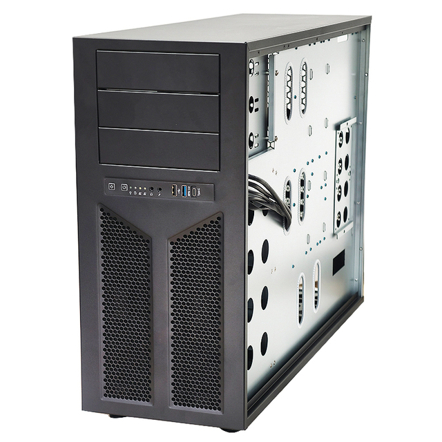 Hot Sale Full Tower Chassis Rack Server Case Support Max 12*13" Motherboard 8Slots ATX Redundant PSU GPU Enclosure