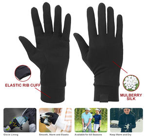 Hiver Court Vie Quotidienne Ski Vélo Cycle Intérieur Léger Protection Solaire Thermique 100% Pure Mulberry Silk Liner <span class=keywords><strong>Gloves</strong></span> - Product Image 2
