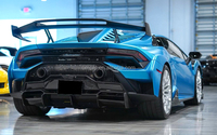 Accessoires automobiles pour Lambor Huracan STO Vorstener : Kit carrosserie en fibre de carbone sèche, comprenant séparateurs avant, prises d'air de capot, jupes latérales et diffuseur arrière
