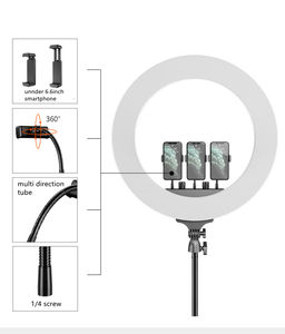 Anneau lumineux de 22 pouces de haute qualité avec miroir, anneau lumineux avec trépied, anneau lumineux pour téléphone pour barbier, montage mural - Product Image 4