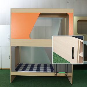 Litera Clásica Tipo Cápsula con Estantería Interior, Litera Tipo Loft para Hostal Juvenil, Fabricante de Muebles Comerciales Ecológicos - Product Image 3