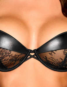 Conjunto de sujetador y bragas bordados de malla de retazos de cuero, lencería Sexy personalizada, ropa de dormir de lujo, Liga Sexy, lencería de muñeca - Product Image 4