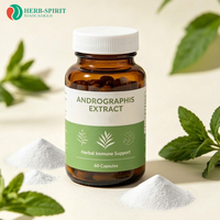 Poudre d'Andrographolide Naturelle Halal ISO, Extrait d'Andrographis Paniculata 10% 20% 50% 98% pour Matière Première de Complément Alimentaire