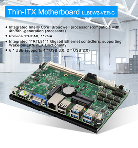 เมนบอร์ดอุตสาหกรรมขนาดเล็ก ITX ราคาประหยัด 160x110 มม. รองรับ Intel Core i3 i5 i7 รุ่นที่ 4 และ 5 พร้อมพอร์ต RS232 แบบอนุกรม 6 พอร์ต - Product Image 5