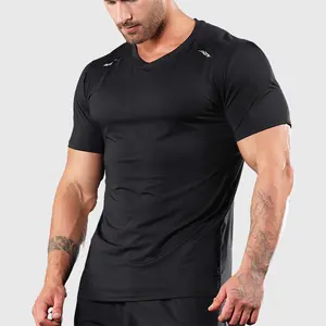 Custom Logo Men Workout Short Sleeve T Shirt Plus Size Gym Fast Dry Men's Shirts Sport Running Shirts For Men