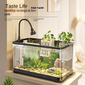 Premium Transparent Goldfish Tank Bureau Écologique <span class=keywords><strong>Aquarium</strong></span> Creative Salon Paysage Durable Petit Moyen Fish Tank - Product Image 4