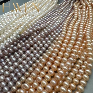 Chất Lượng Cao 925 Tinh Khiết Bạc Cổ Điển Đồ Trang Sức 4Mm & 8Mm Độ Bóng Cao Vòng Trắng Ngọc Trai Nước Ngọt Vòng Cổ - Product Image 6