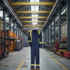 Vêtements de travail de sécurité antistatiques 100 % coton personnalisables, à manches longues, ignifuges, pour mines de charbon et pétrole, directement de l'usine - Product Image 1