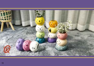 Desain Kustom Grosir Pot Keramik Mini Putih Mewah Gaya Nordik - Product Image 3