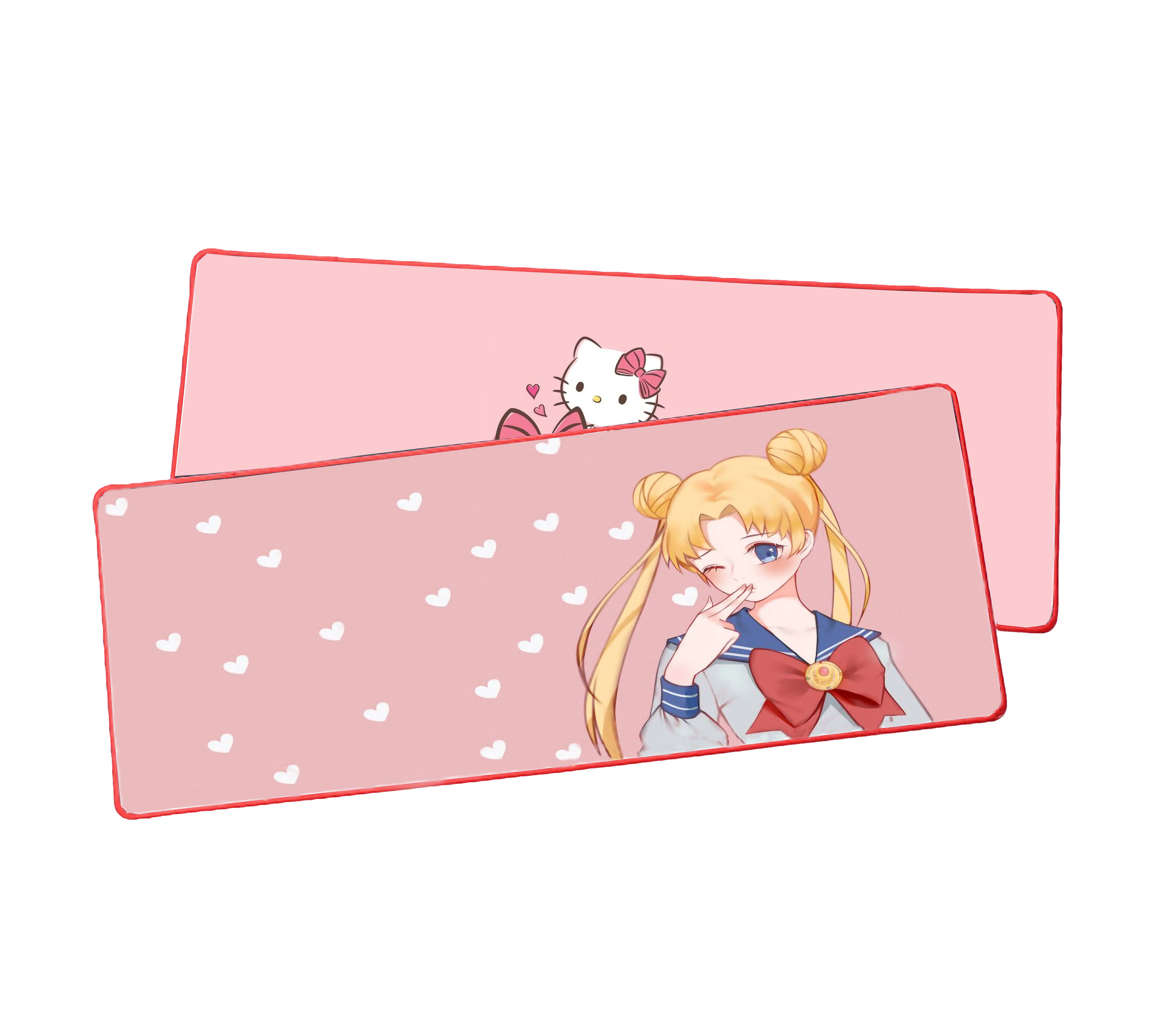 Material Roll Can Sublimation Print Any Pattern LOGO Hello Kitty With Sailor Moon Mouse Pad