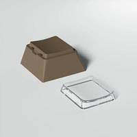 DIY Detachable Transparent Keyboard PC PBT Material Blank Profile 1u R4 Cherry Keycaps