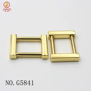 Handbag Hardware Supplier Gold Flat 3/4 inch Metal Screw opening Rectangle Ring Buckles for Handbags