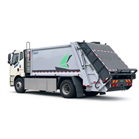 Camion compacteur électrique FAW 12 m³ zéro émission pour l'élimination des déchets ménagers urbains et l'assainissement