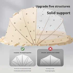 Mosquitera para Bebé, Plegable, de Tela de Felpa, para Cuna de Niños, sin Fondo, para Uso Doméstico, sin Necesidad de Instalación - Product Image 3