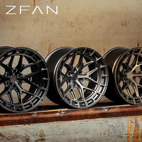 Jantes en alliage forgé ZFAN 18-24 pouces 8J-12J 6x139.7 5x127 en aluminium 6061-T6 noir à rayons multiples pour Ford Toyota Jeep