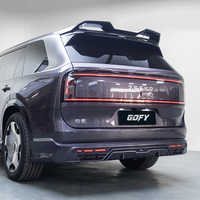 Diffuseur arrière Zeekr 9X avec lèvre de pare-chocs et éclairage LED séquentiel violet nuit, pièces de style extérieur pour voiture, amélioration