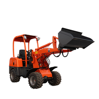 Chinesischer Hersteller 800kg 1 Tonne 2 Tonnen 4WD Mini-Radbagger Hoflader Radlader