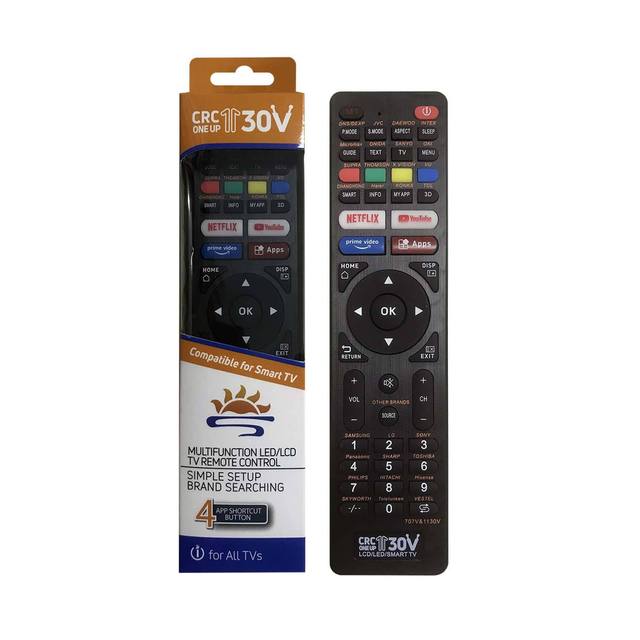 Universal TV Remote Control CRC1130V Fit for All Brands TV App Shortcut for Sony for Sharp for LG Tv
