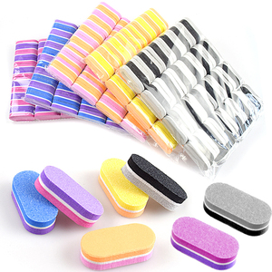 Professional Private Label Mini Sponge Nail File Customized Oval Cute Shape Nail File