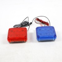 Baru darurat persegi merah dan biru LED peringatan lampu samping strobo untuk tupai untuk penggunaan mobil