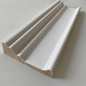 Modern Design Primed Radiata Pine Crown Moulding White Gesso Finish for Home Decoration <b>Ceiling</b> Molding Wooden Crown Moulding - Product Image 1