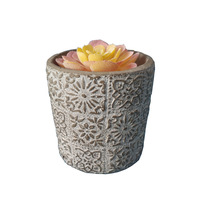 Moule silicone ciment Succulent Petit pot de fleur Plante Creative Abrasif Outil Pot Rond Béton Plante Verte Moule