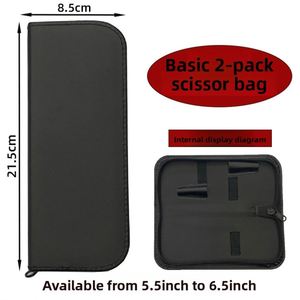 Hairdressing Scissors <b>Storage</b> Bag <b>for</b> Barbers <b>Black</b> Leather <b>Box</b> with Zipper Closure Wholesale Kit - Product Image 4
