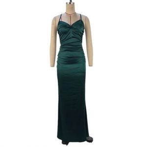 Meilleure robe longue sans manches, style tube top, bleu, à bretelles, à enrouler autour des hanches, épaules dénudées, dos nu - Product Image 1