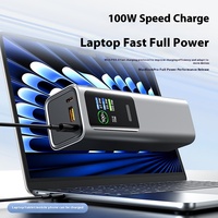 Batterie externe 100W avec grande capacité de 30000mAh, interface d'entrée Type-C, affichage LED, fonctions de sauvegarde pour la charge de téléphones et d'ordinateurs portables