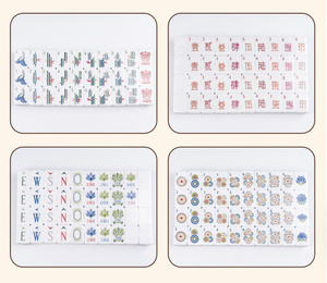 Tuiles de Mahjong américaines personnalisées, 160 pièces, neuves, de luxe, modernes, portables, à 4 couches, avec impression intérieure en grain de bois, en acrylique - Product Image 5