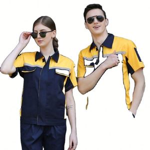 Chemises à manches courtes pour hommes, nouveau style printemps, avec logo personnalisé, respirantes, pour le travail en extérieur, combinaisons de sécurité décontractées, couleur unie, pour l'ingénierie - Product Image 4