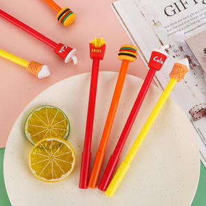 Stylo de signature de bureau créatif dessin animé mignon papeterie pour étudiants à base d'eau 0.5mm frites crème glacée alimentaire stylos neutres - Product Image 4