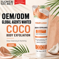 Gel Exfoliant Corporel au Coco Flower Secret 300ml Acide Hyaluronique Collagène - OEM/ODM & Agences Globales Recherchées