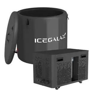 ICEGALAX portátil atletas recuperación hielo agua bañera PVC inflable forma redonda hielo bañera para adultos inmersión fría