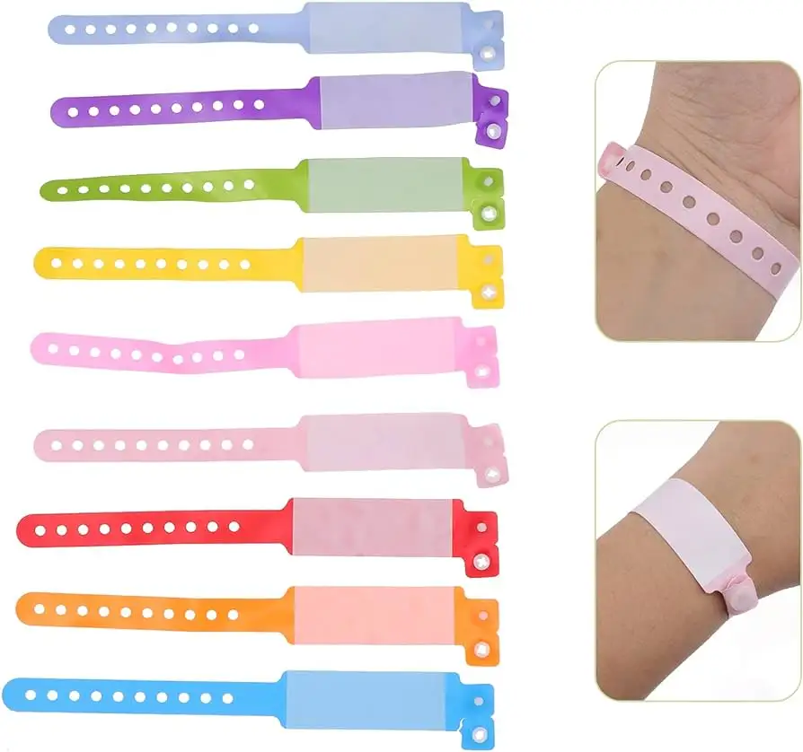 Events Festival Wristbands 1 Time Use Bracelet Party L Shape Pvc Material Vinyl Wristband