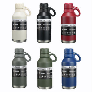 Bouteille d'eau en acier inoxydable 1,2 L de grande capacité avec couvercle à bec flacon à vide avec poignée pour l'extérieur - Product Image 1