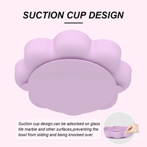 Vente en gros de gamelles pour chiens Watas anti-gloutonnes, à ventouse, durables, non toxiques, série Rose, à alimentation lente, en silicone arrondi - Product Image 5