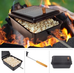 Machine à popcorn à l'<span class=keywords><strong>ancienne</strong></span> avec revêtement antiadhésif et longue poignée, idéale pour la cuisson en plein air au feu de camp et les réunions de famille - Product Image 5