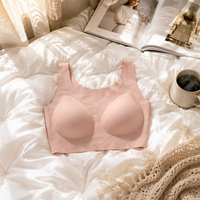 Soutien-gorge de sport une pièce sans couture respirant pour femme, rembourré, push-up, sans armatures, idéal pour l'été et le sommeil