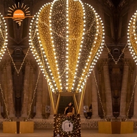 Dekorasi Balon Udara Panas LED DMX Natal Besar yang Dapat Diprogram untuk Dekorasi Pusat Perbelanjaan
