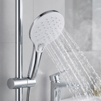Pommeau de douche à main réglable en ABS écologique pour salle de bain, avec triple jet et buse autonettoyante, design moderne