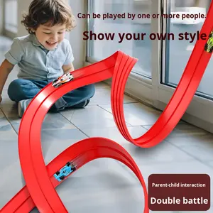 लड़कों के लिए 2026 सॉफ्ट प्लास्टिक ट्रैक रेसिंग कार खिलौना कार खिलौना 4-6 साल पुराने डिय असेंबली जटिया स्लाइडिंग प्रतियोगिता <span class=keywords><strong>1</strong></span>:<span class=keywords><strong>5</strong></span> पैमाने पर - Product Image 4