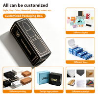 Boîte d'emballage en carton noir mat de luxe pour gloss à lèvres liquide, vente chaude