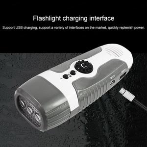 Linterna Multifuncional de Manivela con Radio, Alarma de Prevención de Desastres, Generador de Energía USB para Teléfono Móvil - Product Image 4
