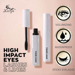 Máscara de pestañas con logotipo personalizado, engrosamiento, alargamiento, Fibra de seda 4D, máscara de pestañas resistente al agua negra - Product Image 2