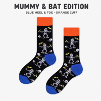 Chaussettes mi-mollet tricotées respirantes style nouveau OEM pour l'été, motif citrouille d'Halloween, pour hommes, femmes et couples