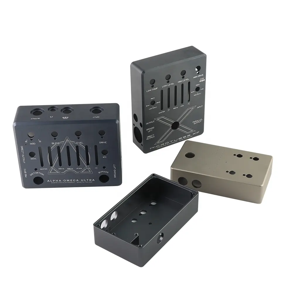 Präzisions-CNC-Gitarren effekt pedal aus Aluminium legierung mit Micro Machin ing Services Rapid Prototyping-Produktions kapazitäten