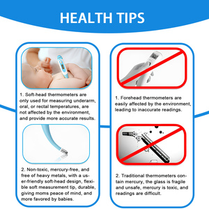 Termómetro <span class=keywords><strong>Digital</strong></span> Médico Manual a Prueba de Agua con Certificación CE ISO para Bebés y Animales, Apto para Uso Axilar y de Oído - Product Image 6