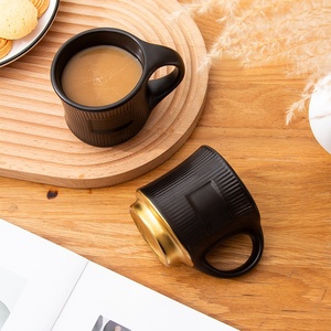 <span class=keywords><strong>Fournisseur</strong></span> de tasse à café en céramique noire mate nordique mignon cadeau tasse de luxe personnalisée avec logo - Product Image 3